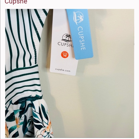 Miss u poppy print Cupshe bathing suit - Picture 6 of 7